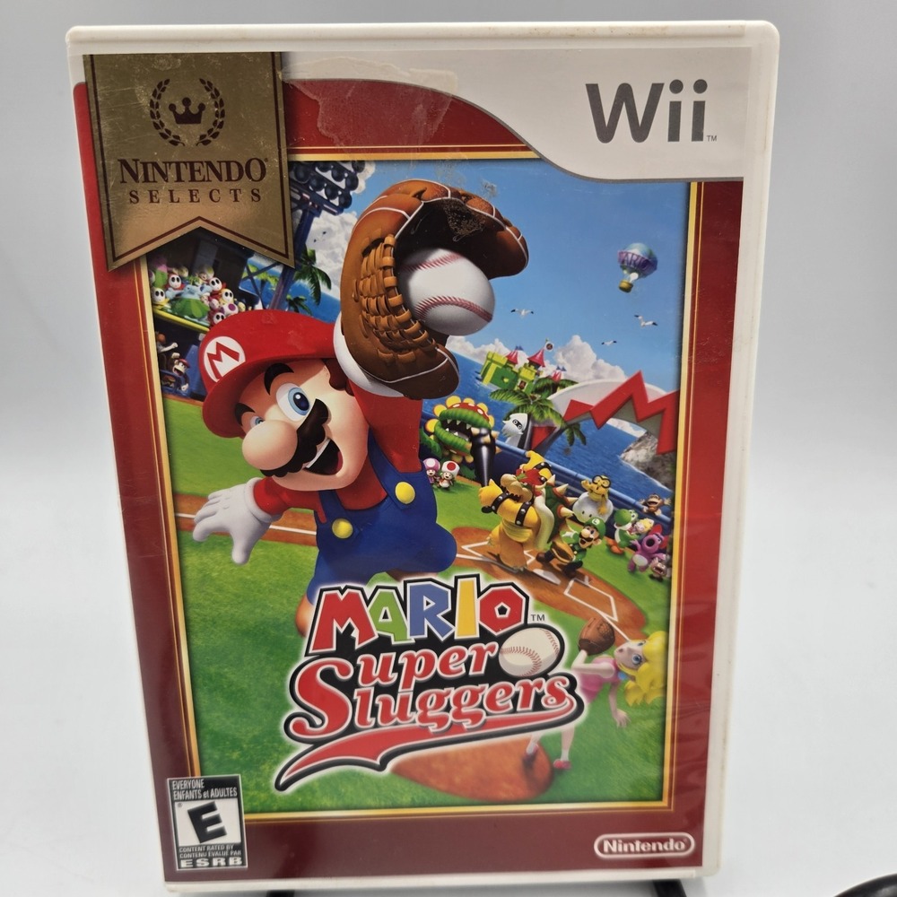 Mario Super Sluggers (Wii, 2008) Nintendo Selects Game Award No Manual